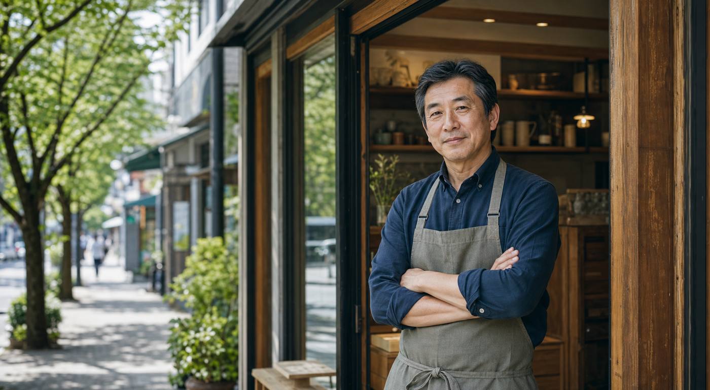 杉並区の地域企業や店舗の承継を検討する経営者の様子